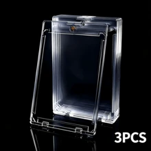 (1/3/6/10 Pack) Ultra-Thin Magnetic Card Holder For Baseball Cards And Trading Cards - Hard Plastic 35pt Protective Case - Perfect Slim Holiday Gift For Christmas And Halloween - Clear - View 8