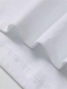 Herren Lässig Buchstaben Rundhals T-Shirt - Weiss - Übersicht 4