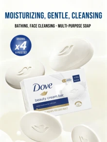 Dove 乳木果油與香草皂 90g*4，含 1/4 保濕乳液，溫和清潔，泡沫豐富濃密，保濕滋潤不乾燥，適用於臉部、身體與雙手的多用途皂，適合所有膚質 - 經典原味 深層保濕柔嫩 - 查看 5