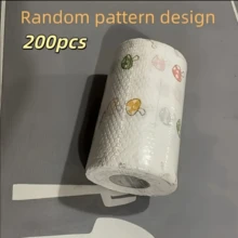 50/100/200 Sheets Kitchen Paper Towels, Made Of Ultra-Soft Non-Woven Fabric, Suitable For Kitchen, Bathroom, Outdoor, Also Ideal For Christmas Party Cleaning. - Multicolor - View 13