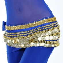 1 pieza Cadena de cintura con cuentas redondas pequeñas súper pesada, cadena de cintura de danza del vientre dorada, cinturón de cintura de danza del vientre, perfecta para danza del vientre, festivales, fiestas, ropa de playa, accesorios de playa para mujeres - Multicolor - Ver 22