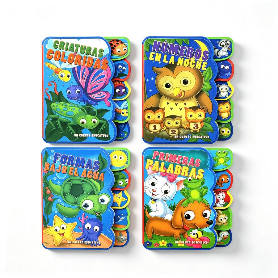1pc Spanish Foam Book, Insect / Number / Ocean Shape / Basic Vocabulary Theme, With Beautiful Illustrations To Attract Children's Attention And Inspire Imagination, Excellent Spanish Language Learning Book Back To School - Multicolor - View 1