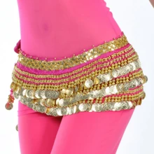 1 pieza Cadena de cintura con cuentas redondas pequeñas súper pesada, cadena de cintura de danza del vientre dorada, cinturón de cintura de danza del vientre, perfecta para danza del vientre, festivales, fiestas, ropa de playa, accesorios de playa para mujeres - Multicolor - Ver 12