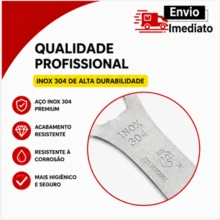 12, 6 ou 2 unidades Abridor De Garrafa Inox 304 Reforçado Profissional Para Bar Eventos E Revenda - 6 unidades - Visão 6