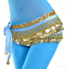 1 pieza Cadena de cintura con cuentas redondas pequeñas súper pesada, cadena de cintura de danza del vientre dorada, cinturón de cintura de danza del vientre, perfecta para danza del vientre, festivales, fiestas, ropa de playa, accesorios de playa para mujeres - Multicolor - Ver 14