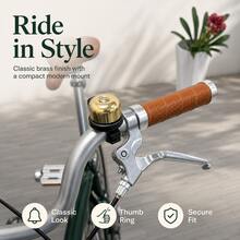 1pc Gold Bicycle Bell, Exquisite Compact Classic Manual Trigger Bell For Mountain And Road Bikes - Gold - View 9
