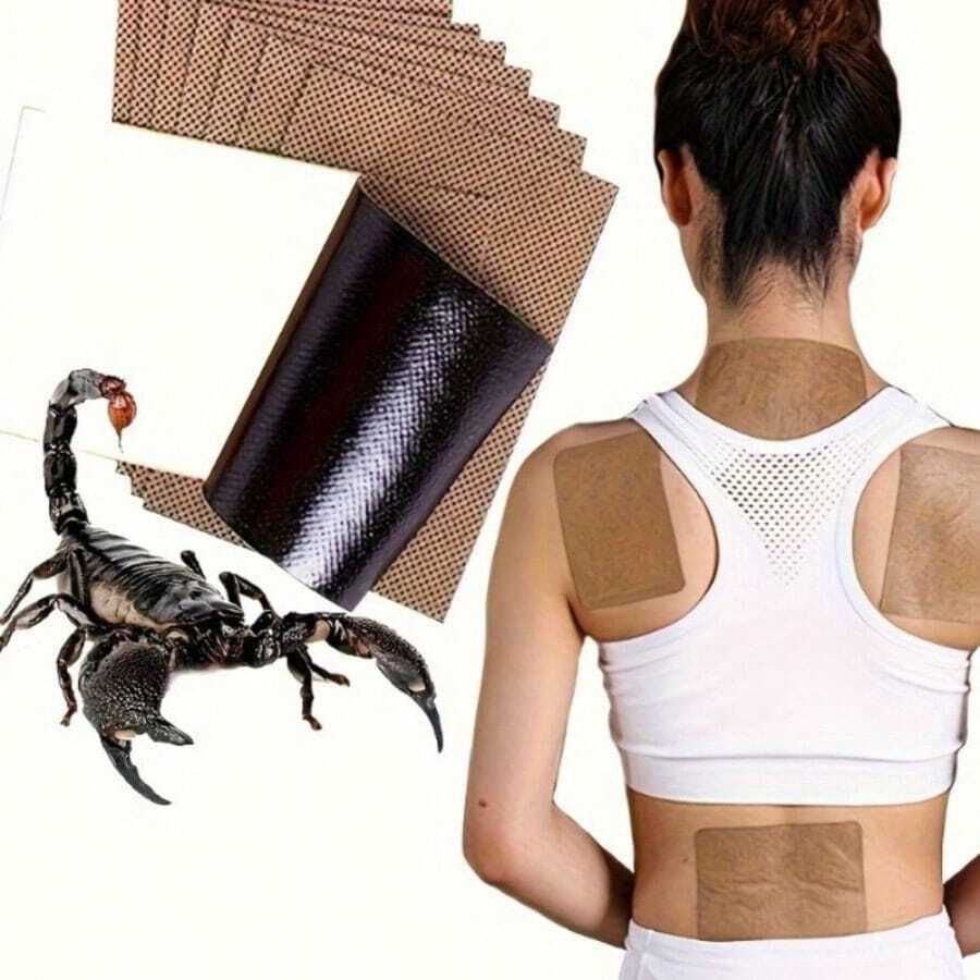 20 piezas de parches para la cintura - Adecuados para uso familiar, aplicables a hombros, espalda, rodillas y cintura, rodilleras, ajuste cómodo, material duradero, cinta terapéutica - Ver 1