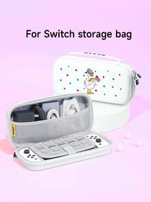 New Switch2 (2025) 遊戲主機配件，1件卡通旗幟風格鴨子印花保護殼，適用於 Switch2、Switch NS/Switch OLED/Lite，Switch 遊戲主機配件，收納袋，Switch 保護殼，送給 Switch 玩家的浪漫禮物 - 彩色 - 查看 12