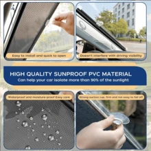 1 buah Tirai Pelindung Matahari Mobil Otomatis yang Dapat Ditarik, Pelindung Matahari Gulung Berinsulasi PVC, Pelindung Cahaya Mobil dengan Penyerapan - Tirai Anti-UV & Isolasi Panas, Pemasangan Stiker Mudah, Cocok untuk Sebagian Besar Model, Pelindung Matahari Isolasi Panas - A - View 6