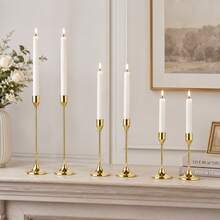 12/6/3pcs Iron Conical Candle Holder – Romantic European-Style Candlelight Dinner Decoration For Weddings, Home, Holiday Table Settings (Christmas, Easter, Thanksgiving, Halloween), Hotel Decor, Durable & Easy To Assemble (Candles Not Included) - Black - View 10