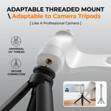Asistente magnético multifuncional para cámara de teléfono, botón inalámbrico desmontable, mango de obturador Bluetooth universal para Apple y Android, estabilizador de selfie, herramienta de asistencia para fotografía y vlog de teléfono, batería recargable integrada de 55mAh - Ver 3