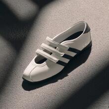 Adidas Originals 女款 ORIGINALS ANFU "Anfu" 休閒復古瑪麗珍薄底 T 型綁帶鞋 KH6225 - 黑與白 - 查看 1