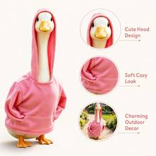 1 Piece Of 23 Inch Porch Goose Special Hooded Sweatshirt Without Model, Only Clothes Cute, Internet Famous, Courtyard Decoration Goose Changing Coat - Pink Goose Coat - View 5