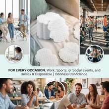 120/100/80/60/50/40/30/20/10pcs Ultra-Thin Self-Adhesive Disposable Underarm Sweat Pads, Soft Breathable High-Absorbency Stain-Proof Invisible Sweat Pads, Unisex, Suitable For Sports, Office, Travel And Daily Clothing Sweat Protection - Multiple Styles - View 8
