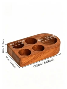 1PC Wooden Essential Oil Storage Rack, Multiple Wooden Storage Bases, Porous Wooden Storage Boxes, Suitable For Regular Storage In Multiple Scenarios, Suitable For Desktop Storage, Beauty Storage, Essential Oil Storage. - View 10