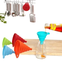 4pcs Portable Folding Silicone Funnel Set, Collapsible Kitchen Funnels, Large And Small, Leak-Proof Liquid Transfer Water Bottle Filling, Travel Camping Dorm Office Practical Tools, Graduation Back To School Gift - View 10