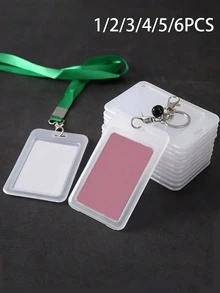 1/2/3/4pcs Transparent Waterproof Card Holder, Convenient Portable Card Case Suitable For Business Credit Cards And Bank Cards, Casual Style, Women Wallet, Mini Wallet, Handbag, Student Supplies Card Holder, Key Chain - Multicolor - View 1