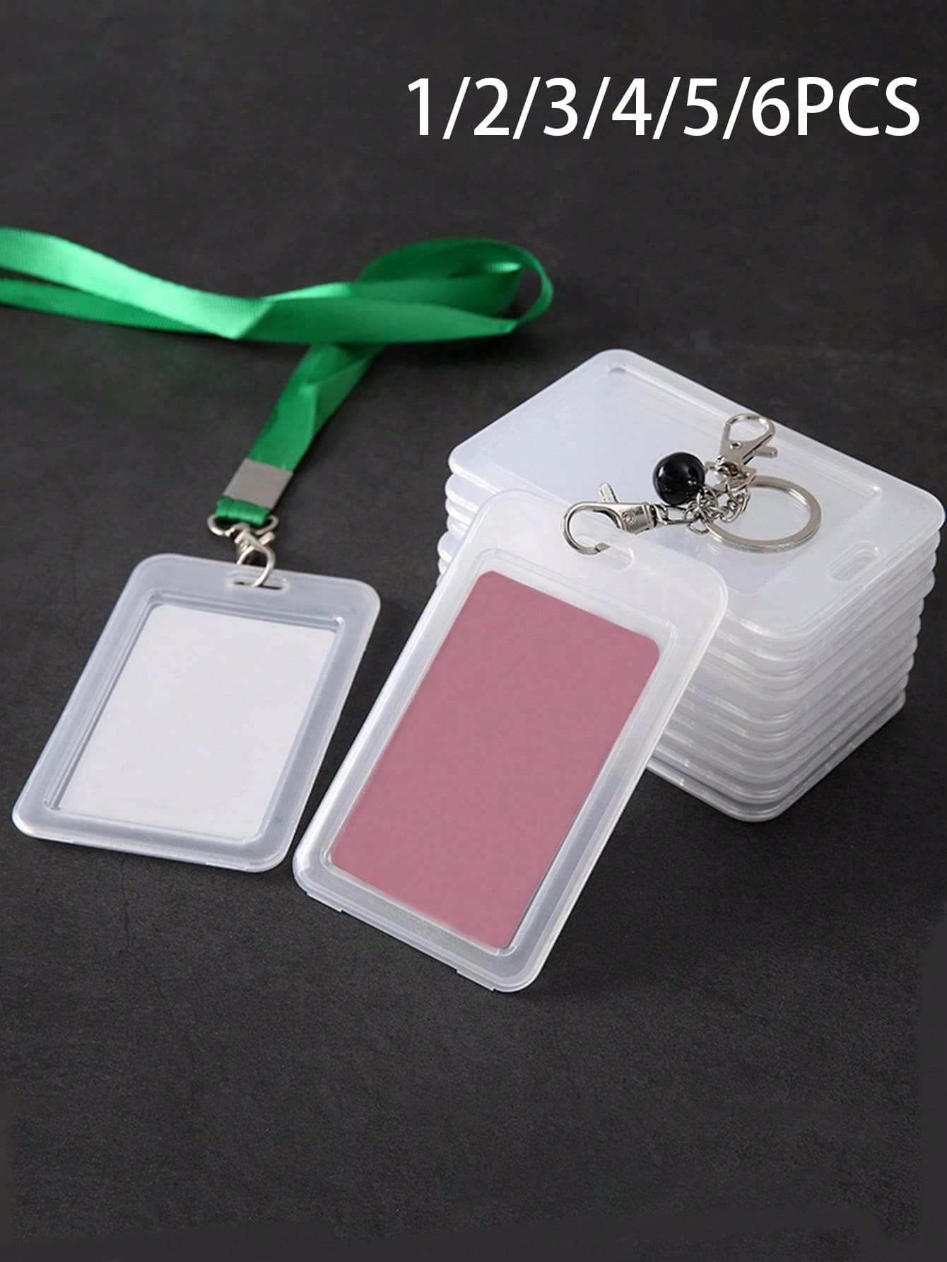 1/2/3/4pcs Transparent Waterproof Card Holder, Convenient Portable Card Case Suitable For Business Credit Cards And Bank Cards, Casual Style, Women Wallet, Mini Wallet, Handbag, Student Supplies Card Holder, Key Chain - Multicolor - View 1