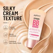 zephoco Skin Nourishing BB Cream, Light Breathable Coverage, Smooth Pores & Uneven Skin Tone, Replenish Skin Moisture While Makeup, Natural Translucent Nude, Relieve Tight Dull Complexion, Sensitive Skin Friendly - Pink Skin - View 2
