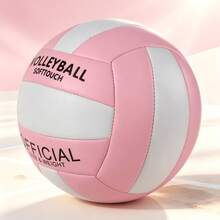 1 Peça Bola de Vôlei Juvenil Iniciante Tamanho 5 para Uso Interno/Externo, Bola de Treinamento e Jogo Profissional, Adequada para Prática de Vôlei de Praia - Multicolorido - Visão 1