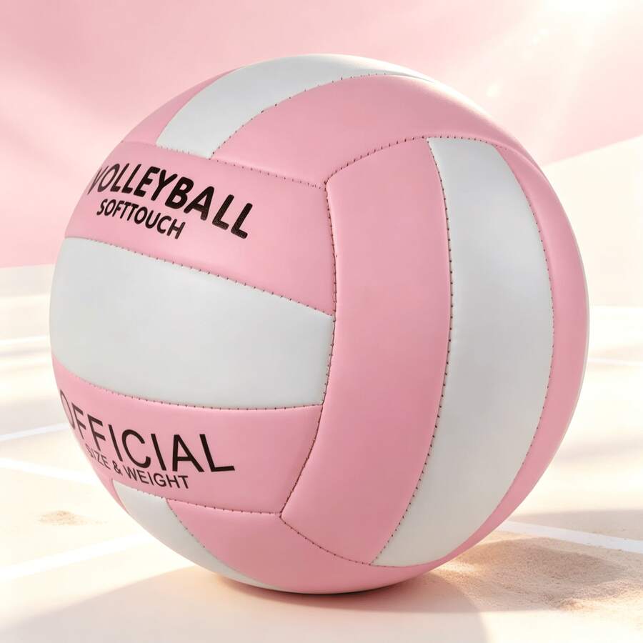 1 Peça Bola de Vôlei Juvenil Iniciante Tamanho 5 para Uso Interno/Externo, Bola de Treinamento e Jogo Profissional, Adequada para Prática de Vôlei de Praia - Multicolorido - Visão 1