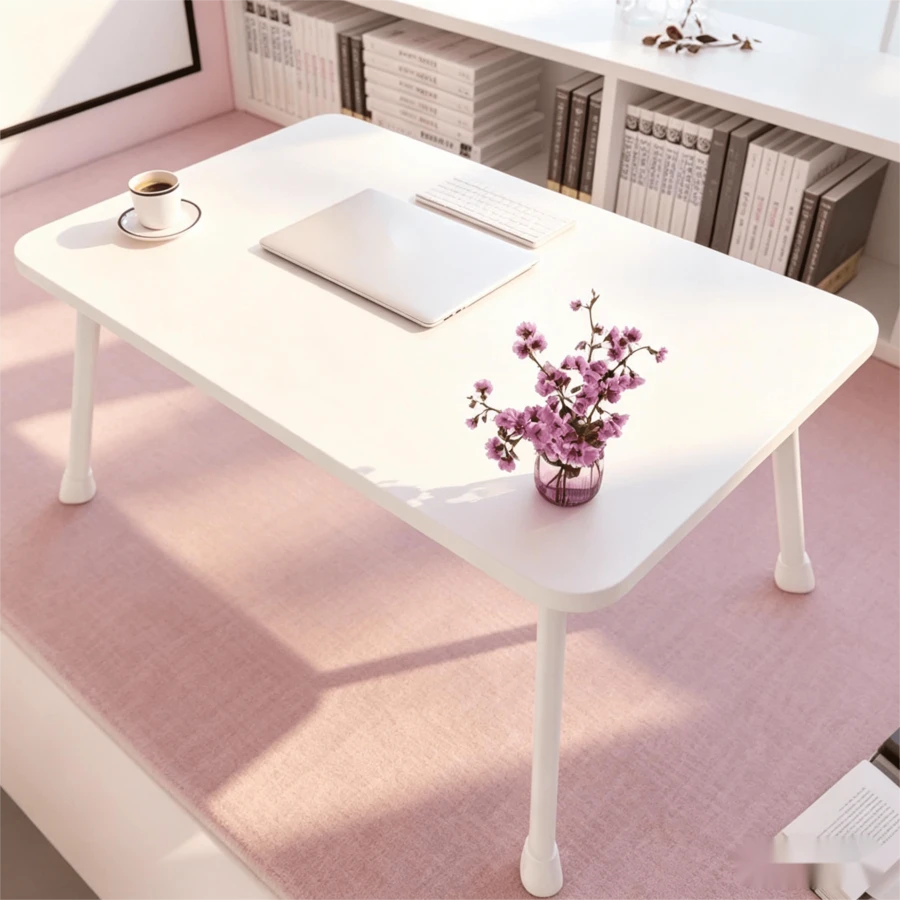 Foldable Desk, Home Office, Simple Bedroom, Sitting, Writing Desk - White - View 1