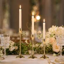 12/6/3pcs Iron Conical Candle Holder – Romantic European-Style Candlelight Dinner Decoration For Weddings, Home, Holiday Table Settings (Christmas, Easter, Thanksgiving, Halloween), Hotel Decor, Durable & Easy To Assemble (Candles Not Included) - Black - View 7