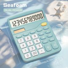 Cute Portable Solar Calculator: Mini Aesthetic Desk Essential, Suitable For Office Work, Financial Accounting And University Campus Study - Cotton Candy - View 3