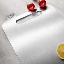 CINEYO 5-Piece Titanium Metal Chopping Board (Including Five Chopping Boards Without Storage Rack) - Perfect For Vegetables, Fruits, Meats, Bread, Etc., Suitable For Various Occasions. Kitchen Accessories, A Great Gift For Friends And Family. - View 7