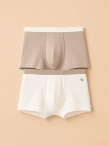 mini bala Young Boy Soft Quick-Dry Boxer Briefs, Antibacterial Comfortable, 4-Pack - Camel - View 1