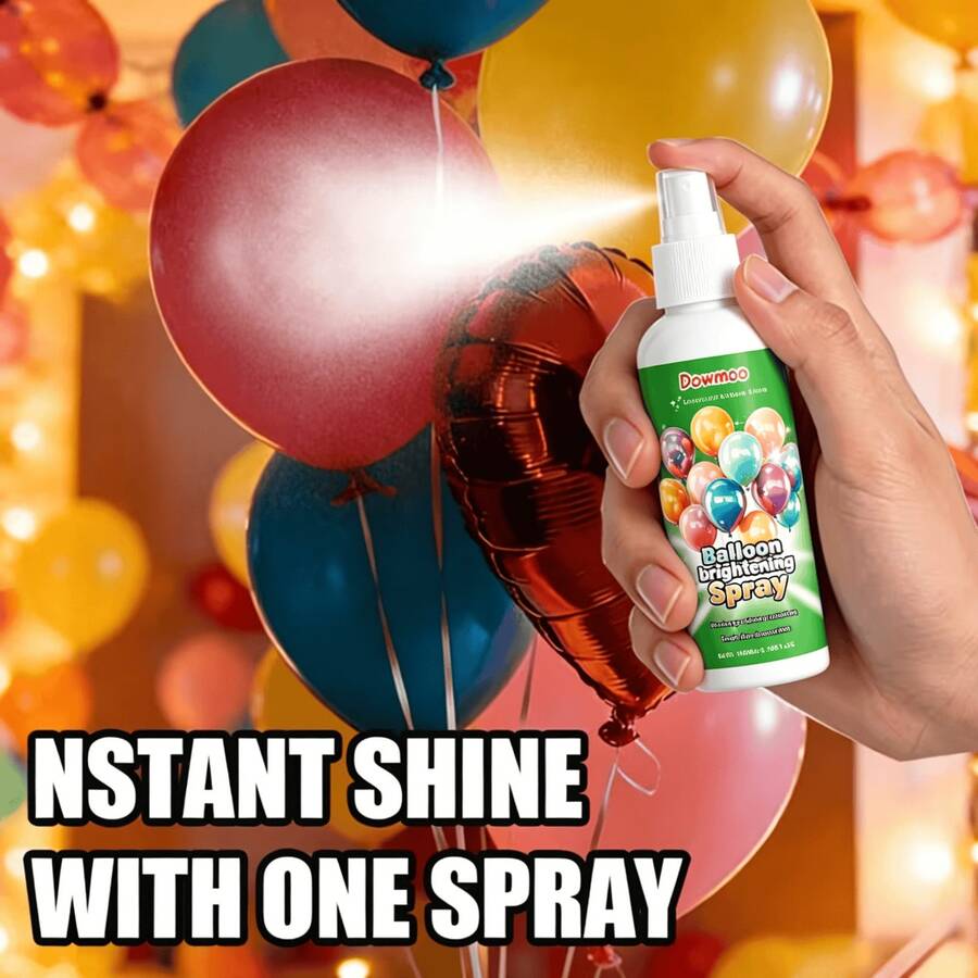 DOWMOO Party Balloon Brightening Spray, Instant Shine, Long-Lasting Gloss, Suitable For Birthday, Wedding, Family Gathering And Holiday Balloon Refresh, Gift For Family And Friends - Multicolor - View 1