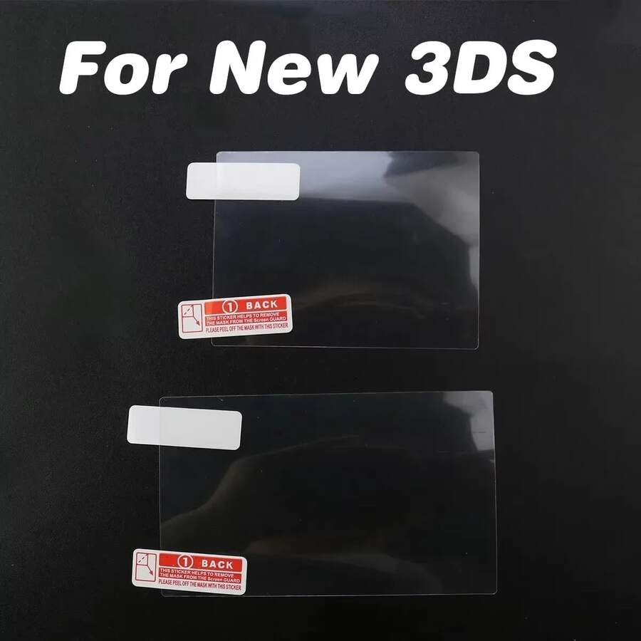 NDSL, New 3DS XL LL And New 3DS Compatible Smooth Surface Screen Protector, Easy Alignment Installation, Prevents Daily Friction And Scratches - View 1