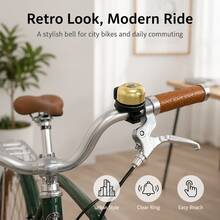 1pc Gold Bicycle Bell, Exquisite Compact Classic Manual Trigger Bell For Mountain And Road Bikes - Gold - View 6