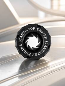 1pc Car Engine Start Stop Button Cover, Push To Start Button Ignition Cover, Spin Rotary One Button Start Switch Protector, Anti-Scratch Universal Car Interior Accessories Decoration Ring For Cars & Motorcycles - A - View 12