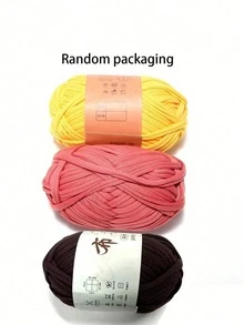 EDCUEBE7 1/3pcs 100/300g Premium Polyester T-Shirt Fabric Crochet Yarn, Large Bundle Fabric Strips, More Convenient For Crochet Knitting Bags, Carpets, Cushions, Dolls And Handmade Crochet Projects (Random Packaging) - Multicolor - View 6