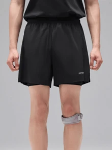CAMEL CROWN Men's New Summer Quick-Dry Sports Shorts, Loose Layered Design Athletic Pants, Suitable For Fitness And Running - Phantom Black - View 3