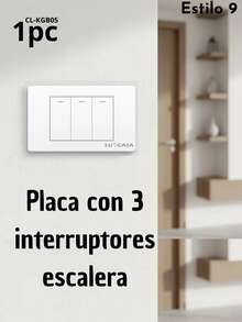 Placa armada, contacto dúplex, Placa Contacto Doble Con 2 Puertos USB Dúplex  Resistente a Manipulaciones, Doble Contacto Normal y USB de Alta Velocidad, Diseño Moderno y Elegante, diferentes modelos diseños de placa con interruptor escalera y sencillo - estilo 9 - Ver 1