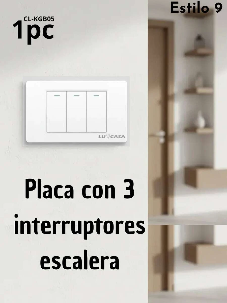 Placa armada, contacto dúplex, Placa Contacto Doble Con 2 Puertos USB Dúplex Resistente a Manipulaciones, Doble Contacto Normal y USB de Alta Velocidad, Diseño Moderno y Elegante, diferentes modelos diseños de placa con interruptor escalera y sencillo - estilo 9 - Ver 1