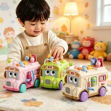 幼兒旅行忙碌方塊,精細動作技能學習活動方塊玩具,適用於家庭、學校、托兒所、蒙特梭利 - 彩色 - 查看 5