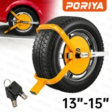 PORIYA Wheel Lock Clamp Car Caravan Trailer Security Keys Heavy Duty 13''-15'' - Wheel Clamp Lock - View 1