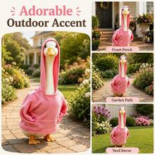 1 Piece Of 23 Inch Porch Goose Special Hooded Sweatshirt Without Model, Only Clothes Cute, Internet Famous, Courtyard Decoration Goose Changing Coat - Pink Goose Coat - View 2