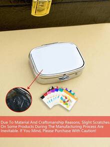 Vintage Fun Fish-Shaped Square Pill Box, Dual Compartment Design, Compact And Portable For Daily Medications And Vitamins, Suitable For Home, Travel, Also As A Unique Pocket/Wallet Gift, Applicable For Emergency Situations, Travel, Hiking And Other Emergency Rescue Occasions - Multicolor - View 9