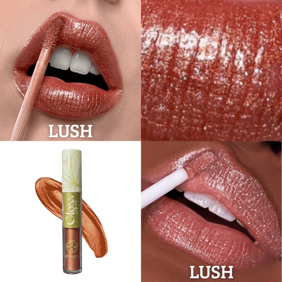 Brilho Labial Bitarra Beauty 4ml - textura leve, cremoso, hidratação com e sem glitter, versátil, look hibrido. Combine o poder de cobertura com o brilho sofisticado do gloss. - LUSSH - Visão 1