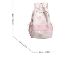 LECEY Mochila de gran capacidad para estudiantes de secundaria, preparatoria y universidad para mujeres - Rosa - Ver 7