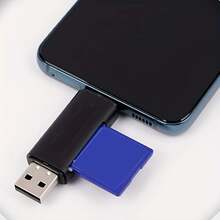BIYETIMI Pembaca Kartu USB C, Adaptor Pembaca Kartu Type-C TF SD 2-in-1, Pembaca Kartu Memori Eksternal Portabel, Kompatibel dengan Ponsel Android, Laptop, dan Kamera - View 7