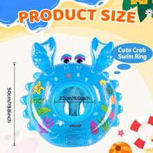Baby Inflatable Crab Swim Ring With Seat And Handles, Summer Pool Beach Water Toy For Infants And Toddlers - Multicolor - View 2