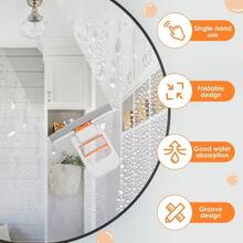 Pel Mini Portabel, Pembersihan Tanpa Menggunakan Tangan, Spons Penyerap Kuat, Satu Gagang, Dapat Digunakan untuk Permukaan Kering dan Basah, Cocok untuk Dapur, Ruang Tamu, Meja Hotel, Kaca, dan Pembersihan Lainnya - Pel mini - View 10