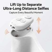 Asistente magnético multifuncional para cámara de teléfono, botón inalámbrico desmontable, mango de obturador Bluetooth universal para Apple y Android, estabilizador de selfie, herramienta de asistencia para fotografía y vlog de teléfono, batería recargable integrada de 55mAh - Ver 2