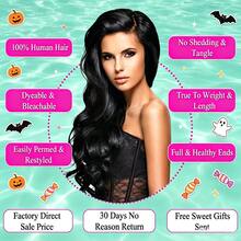 BINF 8-24 Inch Water Wave Hair Claw Ponytail Real Human Hair Extensions Heat Resistant Clip In Ponytail Quick Styling Hair Accessory For Ladies - Natural Black - View 7