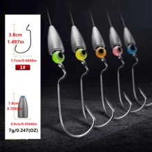 ANFS 15pcs Premium Jig Head Wide Belly Crank Hook Set, Fishing Hook Set-Suitable Fishing Gear Essential Fishing Gear Finished Set - Multicolor - View 7